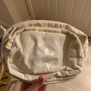 Cream adidas belt bag